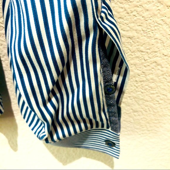 Ted Baker Blue Stripes Button Down Shirt. Size 6. - Picture 6 of 7
